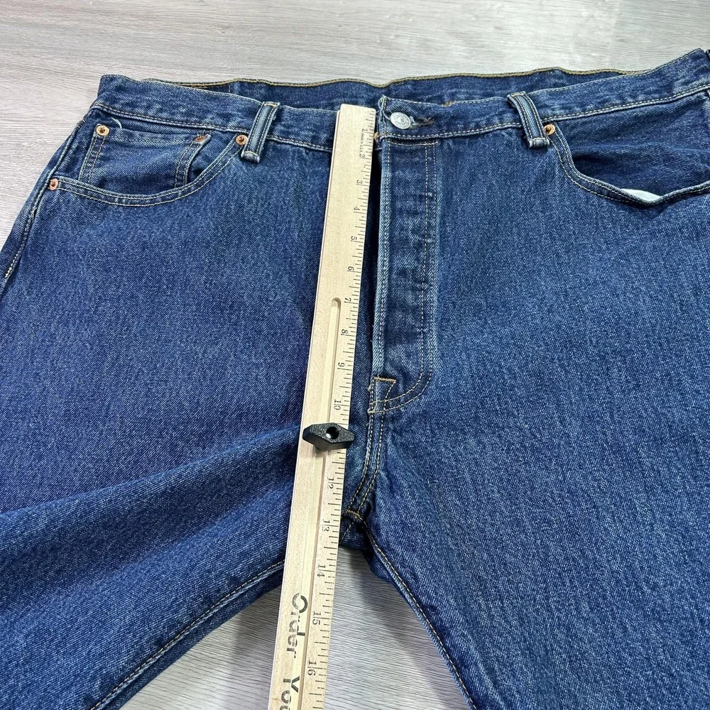 Levis 501 Jeans Mens 40x30‎ Blue Button Fly Straight Leg 100% Cotton Denim